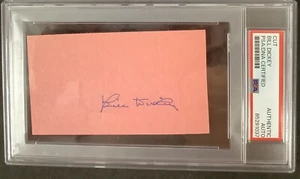 Bill Dickey Signed Cut Index Card Baseball HOF Yankees Autograph Catcher PSA/DNA - Picture 1 of 2
