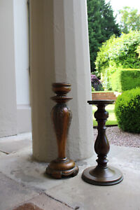 COUNTRY HOUSE SALE,Matched Pair Chunky Ornate Church Candlesticks,Candle Holders