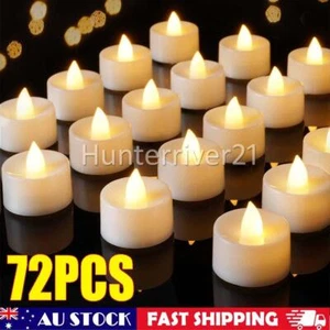 72X LED Tea Light Tealight Candle Flameless Wedding Decoration Battery Included - Picture 1 of 11