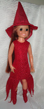 Groovy  18" NO Doll Ideal Crissy Bewitched Samantha  Costume Red Glitter Witch