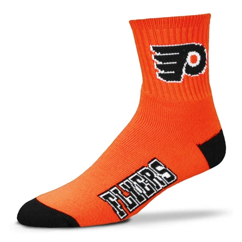 Philadelphia Flyers For Bare Feet NHL Crew Socks Large 10-13 FREE SHIP! Cover