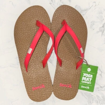 NUEVO CON ETIQUETAS Sanuk Mujer’s Yoga Spree 4 Vegano Abatible Talla 5 1015914 Foto 1 de 4