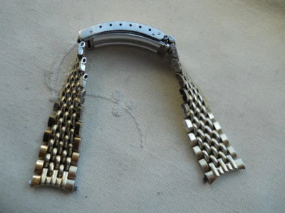 RARA PULSERA SPEIDEL 1973 CUENTAS DE ARROZ, 10 k GF hecha para cuarzo Seiko, extremo 17 mm Foto 1 de 4