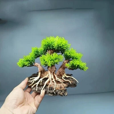 Artificial bonsai tree driftwood aquarium plants fish tank decorations - Image 1 of 4