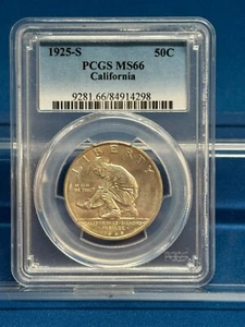 1925-S California Commemorative Half Dollar PCGS MS66 Stunning Gem BU - Picture 1 of 4