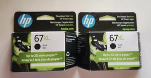HP 67XL Original schwarze Tintenpatrone Posten 2 neu Ablaufdatum 8/2026 - Bild 1 von 1