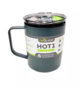 Reduce Hot1 Thermal Coffee Mug 14 oz Handle Speed Up/Slow Down Lid, New, Blue - Picture 1 of 3