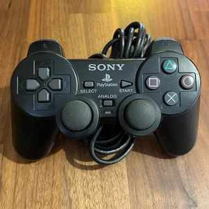 CONTROLLER PS2 NERO Sony Playstation 1 e 2 Joystick Pad Dualshock - Foto 1 di 6