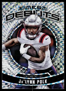 Ja’Lynn Polk 2024 Finest Debut Checkerboard Refractor New England Patriots - Picture 1 of 2