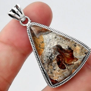 Natur Rock Calcy 925 Sterling Silber Anhänger Schmuck P-1056 - Bild 1 von 5