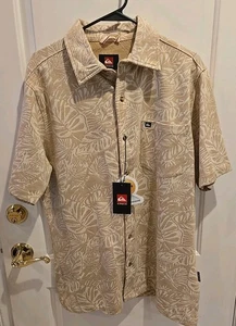 Quicksilver Woven Button Down Shirt Herren L Surf Skate Resort Aussie OG Retro - Bild 1 von 15