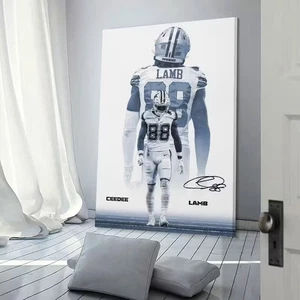 Dallas Cowboys Canvas Art - Ready to Hang Cee Dee Lamb 16X24 Artwork - Picture 1 of 3