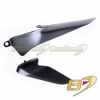 Ducati 1199 1299 Panigale V2 MATTE Carbon Fiber Sprocket Chain Guard Cover Set  - Image 1 of 4