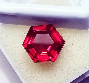 Natural Red Ruby 10.60 Ct Loose Gemstone Hexagon Shape Certified - Picture 1 of 7