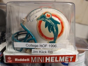 Miami Dolphins handsigniert signed Mini Helm Coa Jim Kiick - Bild 1 von 4