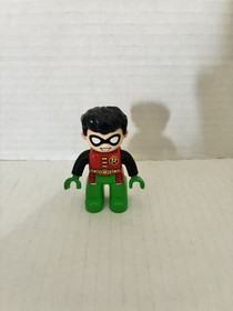 LEGO Duplo DC Super Heroes Robin Minifigure Figure Batman Sidekick Green Legs