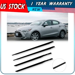 For 2007-2016 Toyota Yaris Sedan 4x Weatherstrip Window Moulding Trim Seal Belt - Picture 1 of 8
