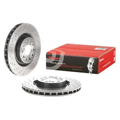 For Honda Civic 17-19 Brembo UV Coated Series Drilled Vented Front Brake Rotor Foto 1 de 4