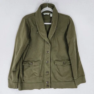 Orvis Jacket Womens Medium Green Button Front Utility Casual Classic Cotton - Picture 1 of 10