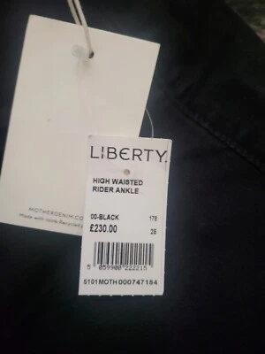 Pantalón ajustado The Farrah negro 28uk tiro alto ajustado Foto 1 de 4