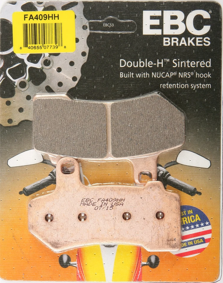 EBC 2007-2016 VRSCDX Night Rod Special Harley Davidson BRAKE PADS FA409HH DOUBLE - Image 1 of 1