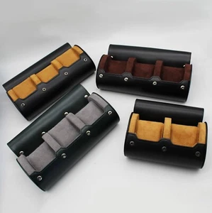 Estuche de Viaje con Rollo de Reloj 2/3 Ranuras Cuero PU Negro, Marrón o Verde Personalizado - Imagen 1 de 21