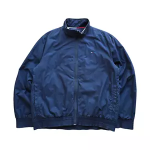 Vintage Y2K Tommy Hilfiger Sport Full Zip Jacket Navy Blue Mens XL - Picture 1 of 8