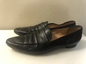 Eliot zed Black Soft Leather Pointy Loafer Flats Women's Size 39 - Picture 1 of 22