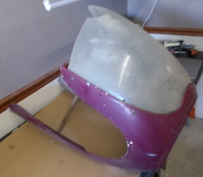 Vintage 73 Kawasaki H2 750 Front Fairing Fiberglass which is all Intact  (ST/RM) - Image 1 of 4
