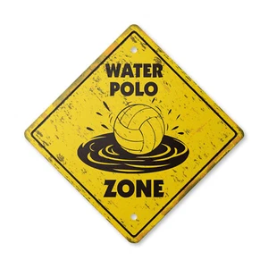 Waterpolo Vintage Crossing Sign Xing Plastic Rustic new ball net players team co - Picture 1 of 4