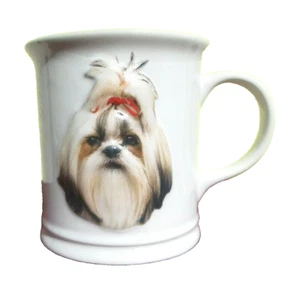 Shih Tzu Coffee Cup Puppy Dog 3D Dimensional White Ceramic 10 Oz Mug - Picture 1 of 7