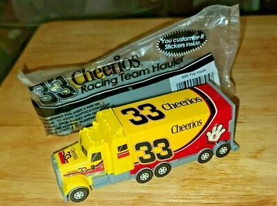 Cheerios #33 Toy Racing Team Plastic Hauler 1/64 2010 General Mills Cake Topper - Image 1 of 3
