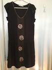 Shyde black and grey silk dress with beading in size 0