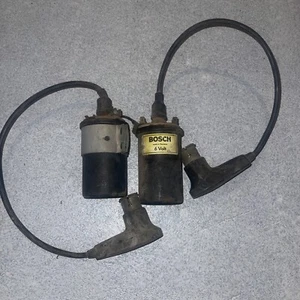 LOT OF 2 Early Bosch 6 Volt Black Coils Porsche 356 German VW 0 221 100 025 - Picture 1 of 4
