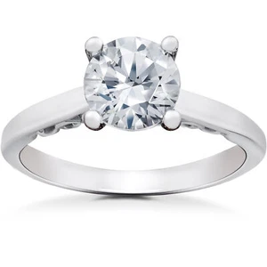 1/2 ct Lab Grown Eco Friendly Diamond Gabriella Engagement Ring 14k White Gold - Picture 1 of 4