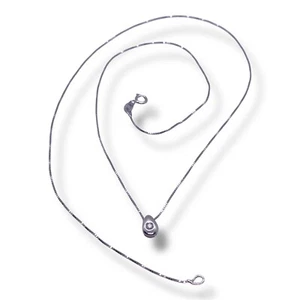 Collana a goccia in oro bianco con Diamante da 0,02 ct. - Foto 1 di 8