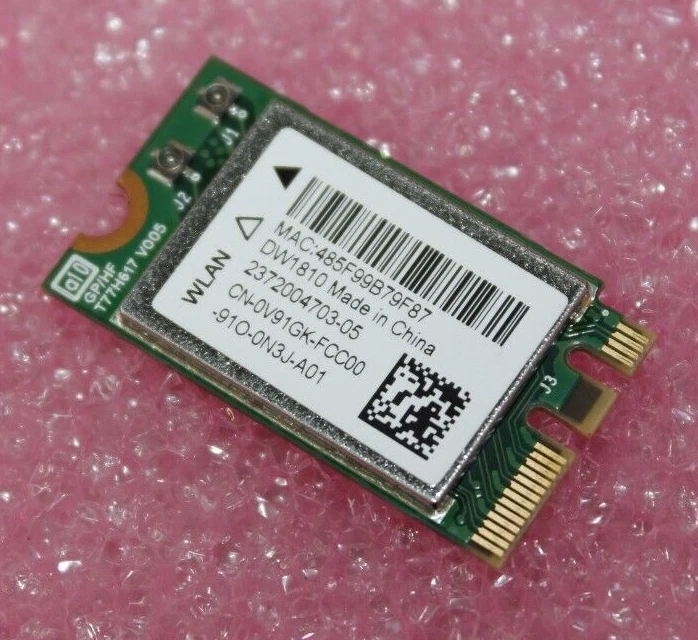 Dell Inspiron 13 7375 Genuine Wireless WIFI Card DW1810 V91GK 0V91GK - Image 1 of 1