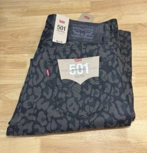 Levi's Men's 501 Original 36x32 Bubble Camo Print Men's Jeans 005012871 - Picture 1 of 4