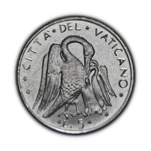 VATICAN CITY. 1977, 5 Lire  - Paul VI, XV, Eucharist, Pelican, Sacrifice 20 - Picture 1 of 3