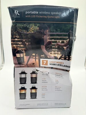 Altavoz inalámbrico Bluetooth Acoustic Research luz parpadeante para interiores y exteriores Foto 1 de 3