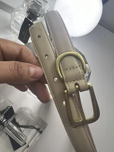Cintura Coach vintage in pelle beige taglia S - Foto 1 di 8
