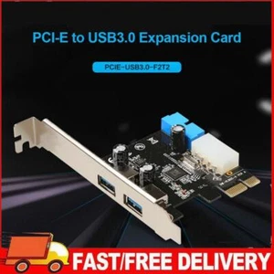 2 Ports USB PCI-e Erweiterungskarte PCI Express PCIE zu USB 3.0 Hub Adapterkarte - Bild 1 von 8