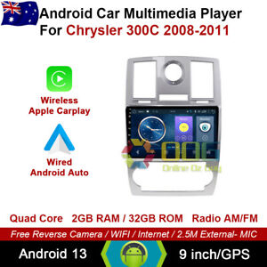 9” Android 13 Auto Carplay Car head unit stereo GPS For Chrysler 300C 2008-2011
