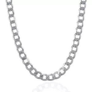 9.5mm Classic Curb Cuban Chain Necklace 24" Inch Real Solid 925 Sterling Silver - Picture 1 of 6