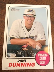 2017 Heritage Minor League Jumbo 5x7 Dane Dunning Dash 181 #'d 03/49 - Picture 1 of 1