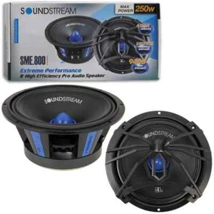 Soundstream SME.800 - 8" Pro Audio Mitteltöner hocheffizienter 4 Ohm Autolautsprecher - Bild 1 von 6