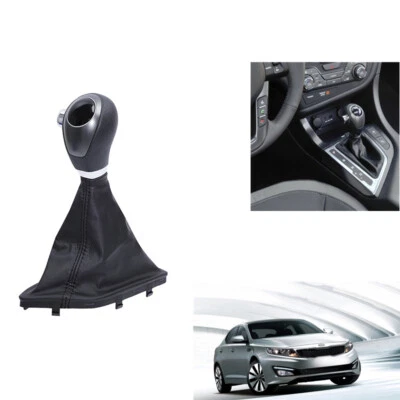 Automatic Leather Gear Stick Shift Knob PU Leather Boot For KIA Optima K5 10-16 Foto 1 de 4