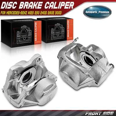 Pair Front Brake Calipers for Mercedes-Benz W123 300CD 1978-1985 230 280E 300D - Image 1 of 4