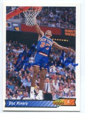 PW) DOC RIVERS 1992-93 Upper Deck #413 IP AUTO New York NY KNICKS