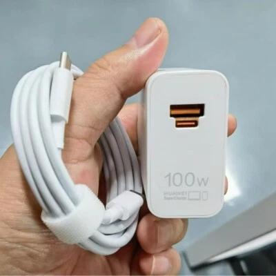 Original 100W USB-C Super Charger and 6A Cable For Huawei Pura 70/Honor Phone - Image 1 of 4